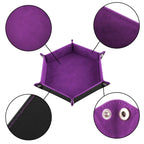 Hexagonal Folding PU Leather Dice Tray