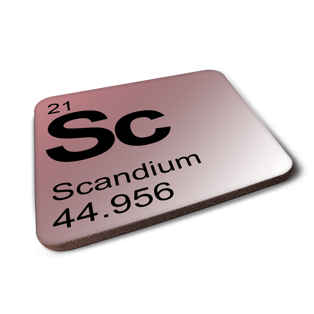 Scandium (Sc) - Periodic Table Element Coaster