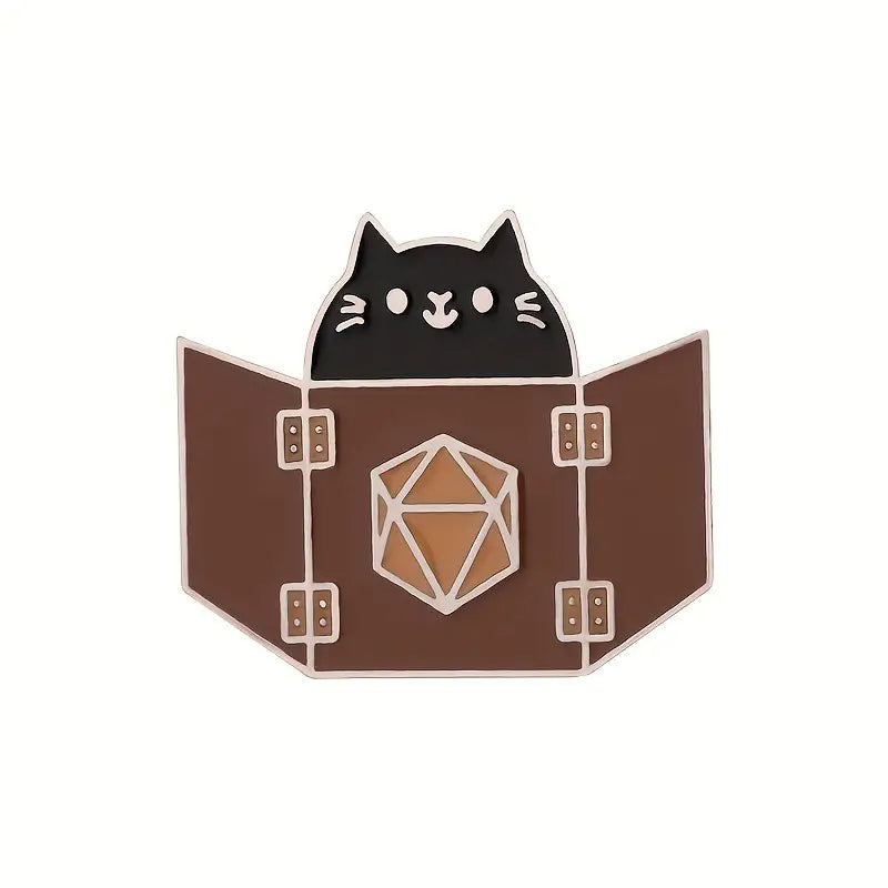 Cat Dungeon Master Enamel Pin Badge