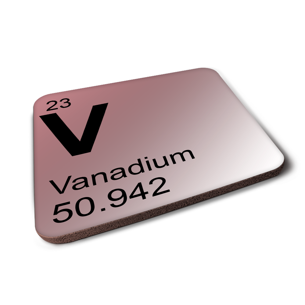 Vanadium (V) - Periodic Table Element Coaster