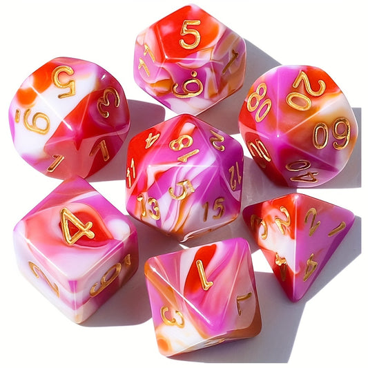 Marble Dice Set - Sunset Sorbet