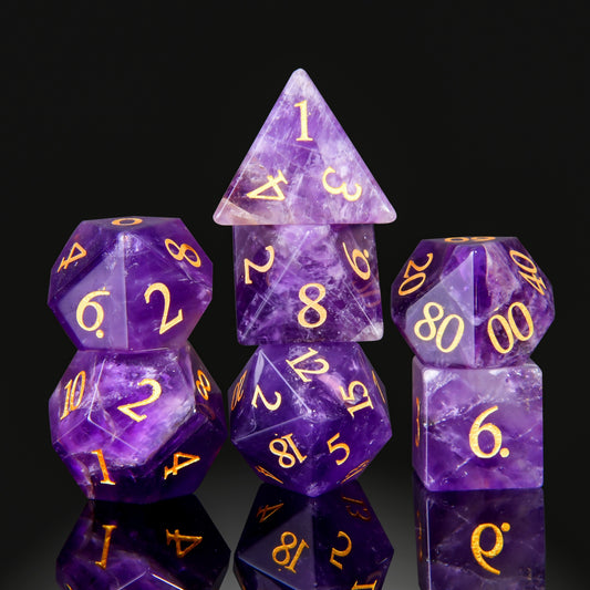 Amethyst Inspired - Gemstone Dice Set