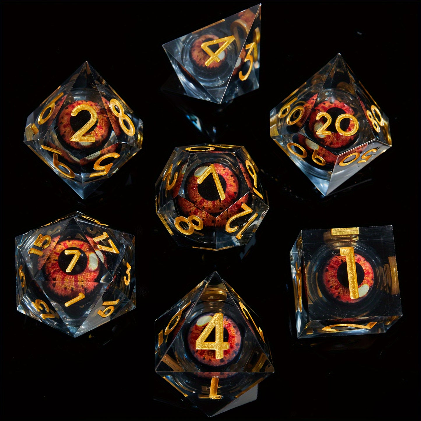 Liquid Core Dice Set - Ogre Eye Red