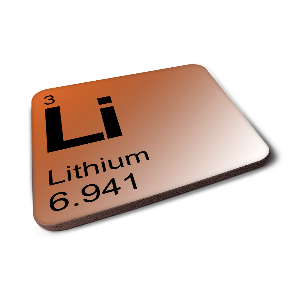Lithium (Li) - Periodic Table Element Coaster