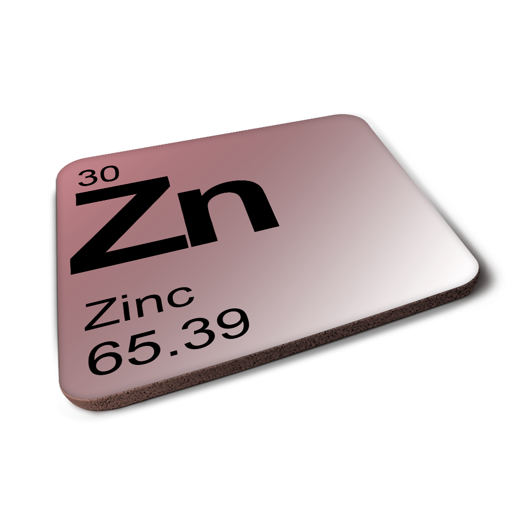 Zinc (Zn) - Periodic Table Element Coaster