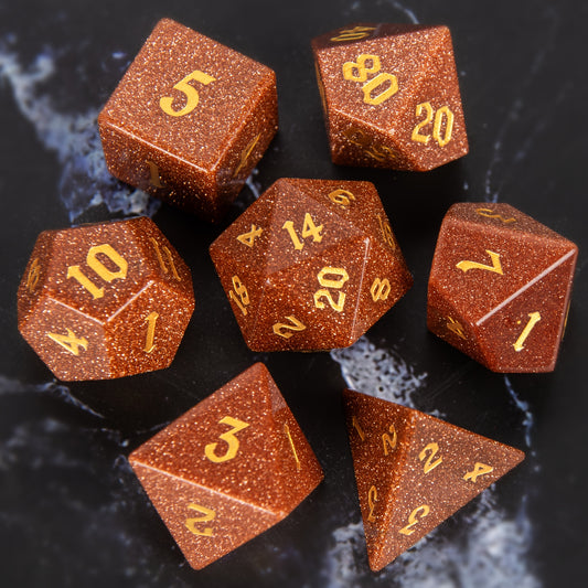 Sands Of Time - Gemstone Dice Set