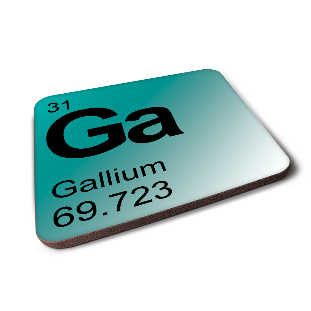 Gallium (Ga) - Periodic Table Element Coaster