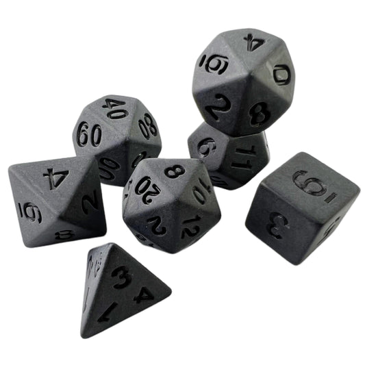 Matte Black Dice Set