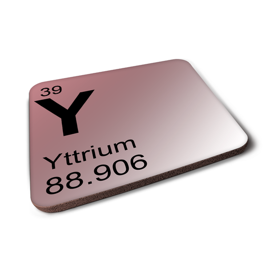 Yttrium (Y) - Periodic Table Element Coaster