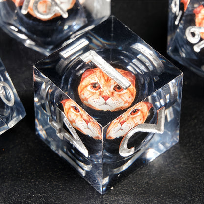 Liquid Core Dice Set - Kitty Cat