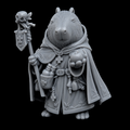 Capybara Healer Offering an Orange Oversized Miniature