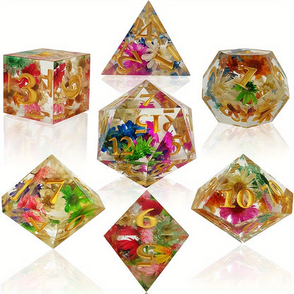 Fateful Flowers - Resin Dice Set