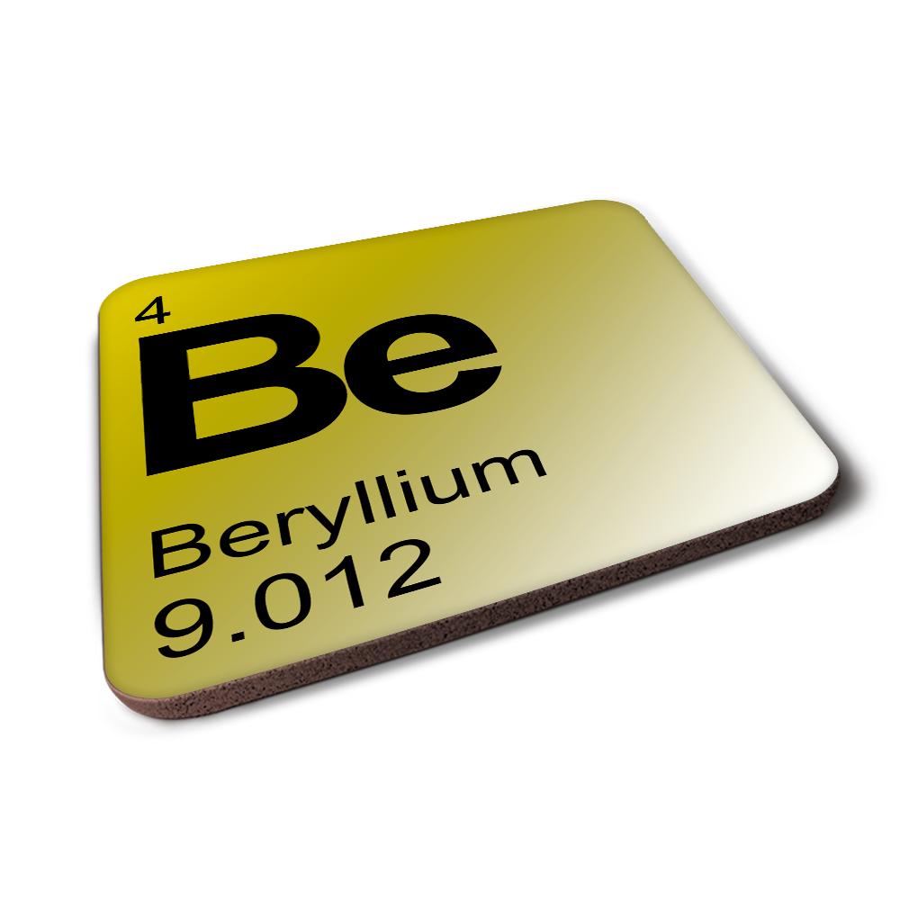 Beryllium (Be) - Periodic Table Element Coaster