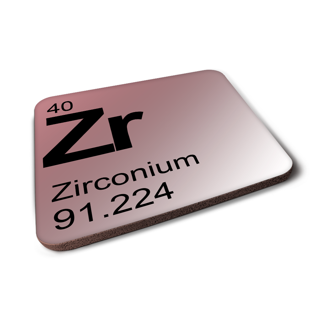 Zirconium (Zr) - Periodic Table Element Coaster