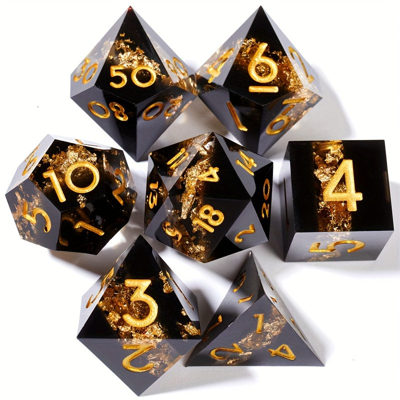 Celestial Marrow - Gold - Resin Dice Set