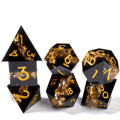 Celestial Marrow - Gold - Resin Dice Set