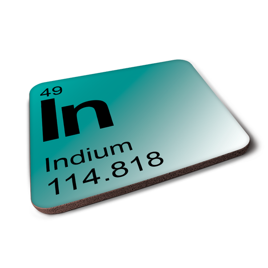 Indium (In) - Periodic Table Element Coaster