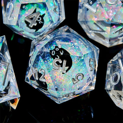 Liquid Core Dice Set - Kitty Sparkles