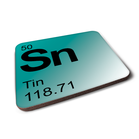 Tin (Sn) - Periodic Table Element Coaster