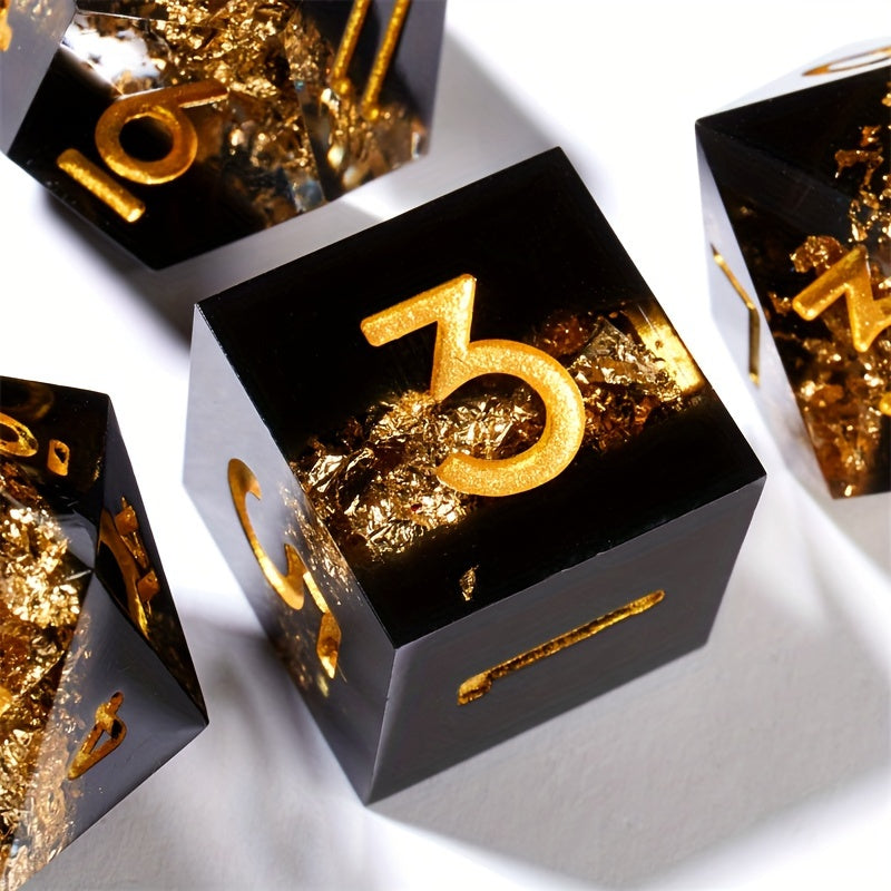 Celestial Marrow - Gold - Resin Dice Set