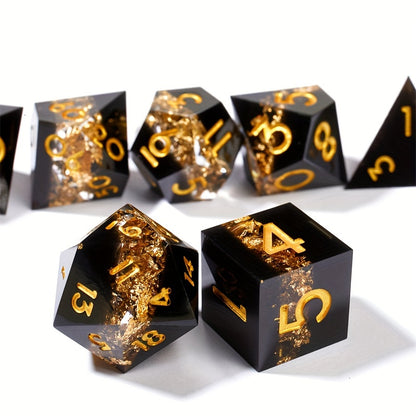 Celestial Marrow - Gold - Resin Dice Set