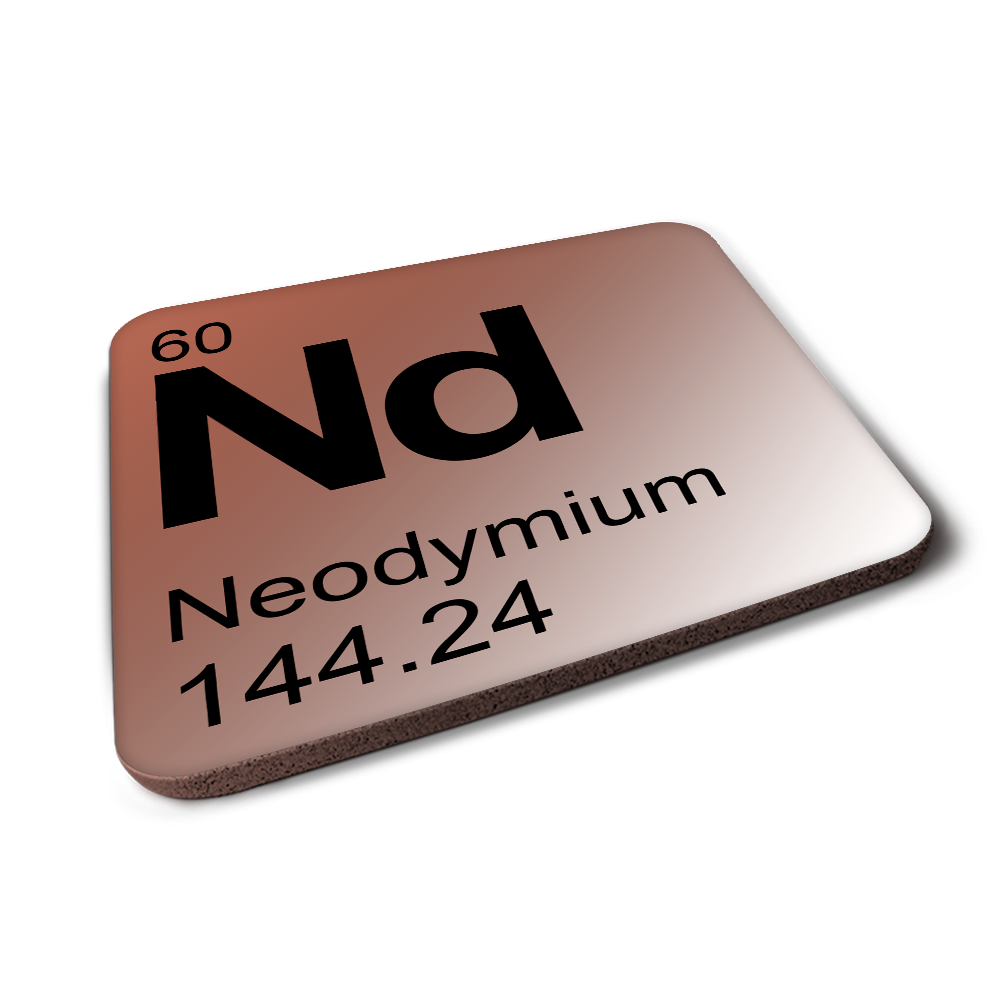 Neodymium (Nd) - Periodic Table Element Coaster