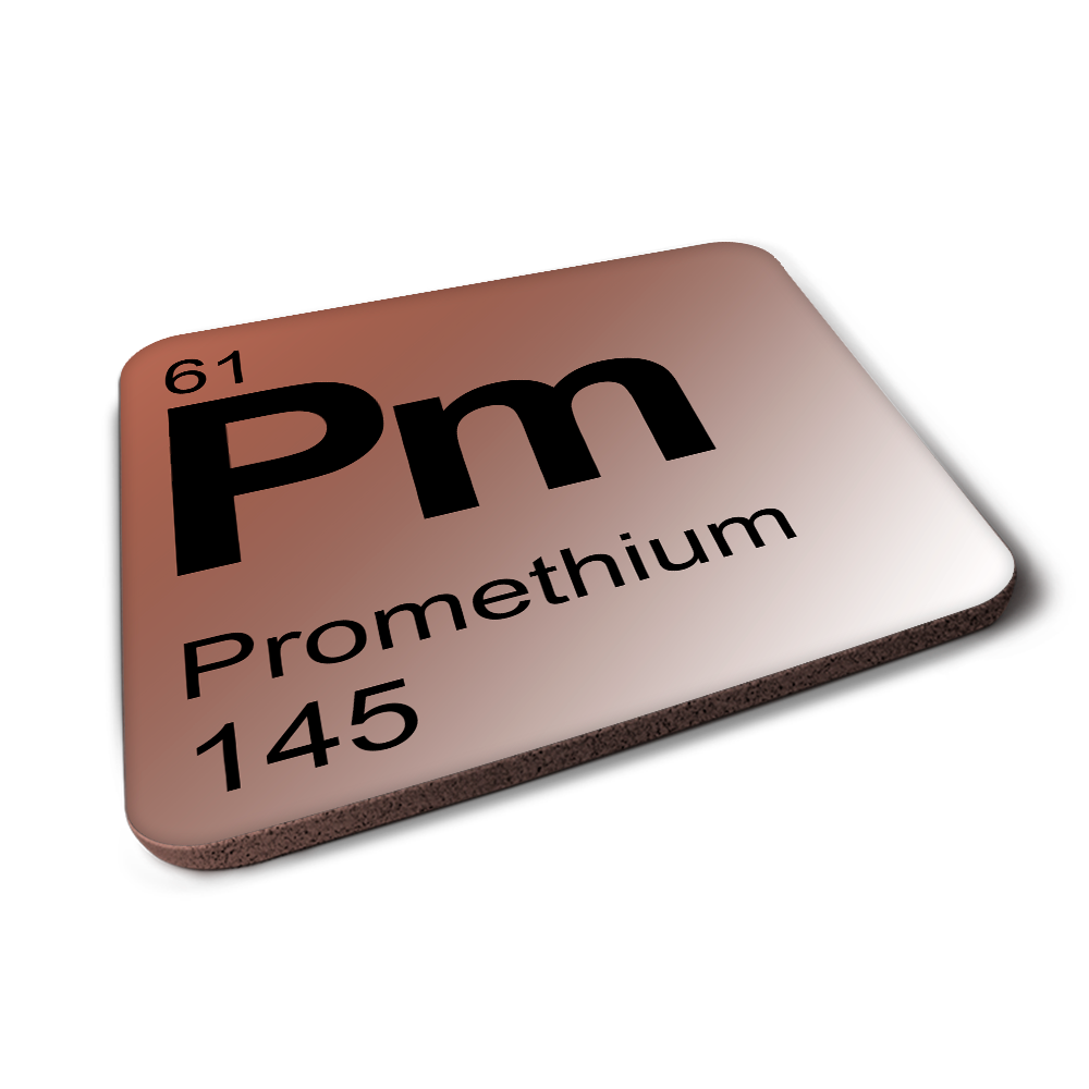 Promethium (Pm) - Periodic Table Element Coaster