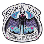 Mothman Is My Emotional Support Cryptid Enamel Pin Badge