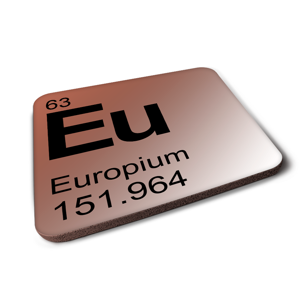 Europium (Eu) - Periodic Table Element Coaster