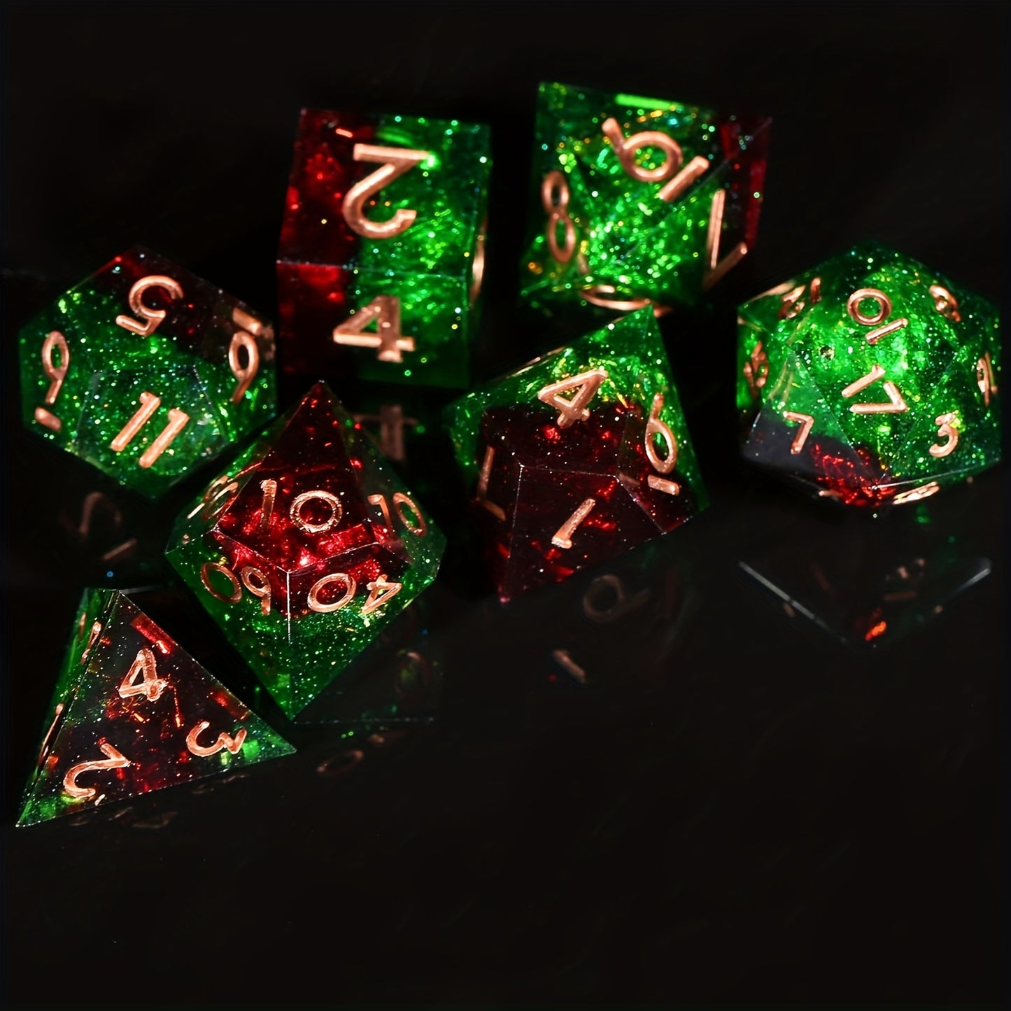 Jungle Fire - Resin Dice Set