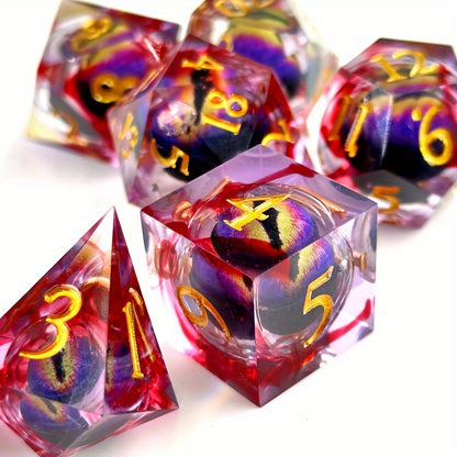 Liquid Core Dice Set - Dragon Eye Red / Purple