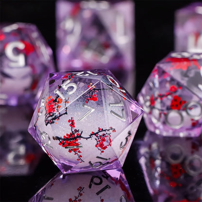 Sakura Serenity - Resin Dice Set