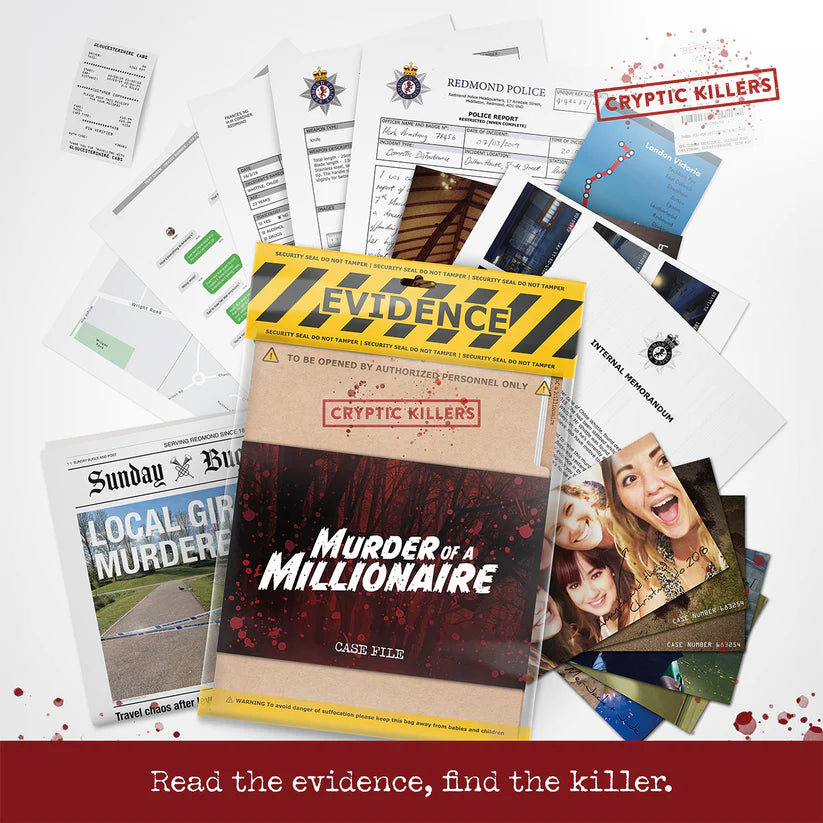Murder of a Millionaire - Cryptic Killers - Unsolved Murder Mystery Case File Game