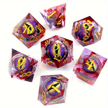 Liquid Core Dice Set - Dragon Eye Red / Purple