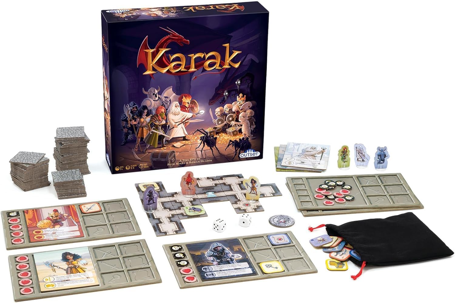 Karak - Fight monsters, Collect treasure! A Tile-laying strategy game