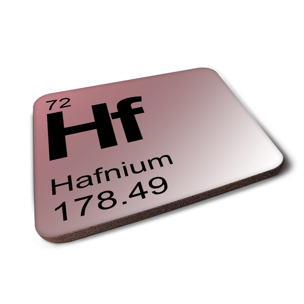 Hafnium (Hf) - Periodic Table Element Coaster