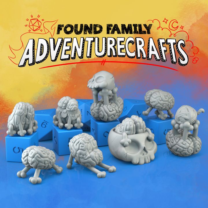 Cute Intellect Devourers: Brain Puppies & Kitties! Oversized Miniatures