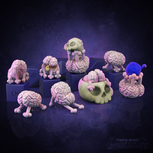 Cute Intellect Devourers: Brain Puppies & Kitties! Oversized Miniatures