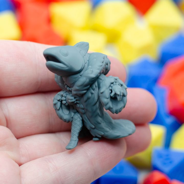 Looped Reverse Mermaid Reverse Mermaid Oversized Miniature for D&D, Shapeways, Pathfinder and ...