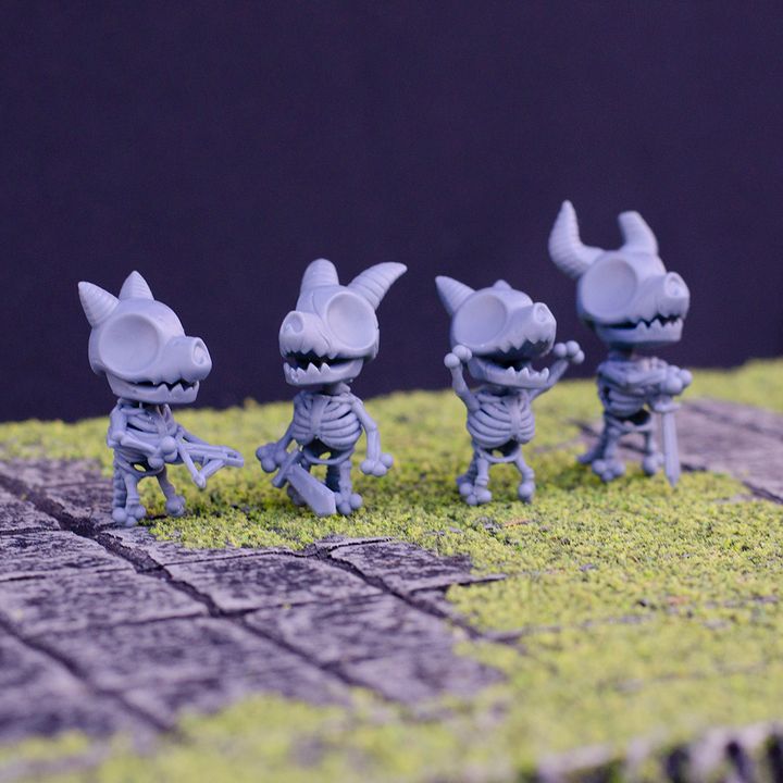 Spooky Skeleton Kobolds Oversized Miniatures