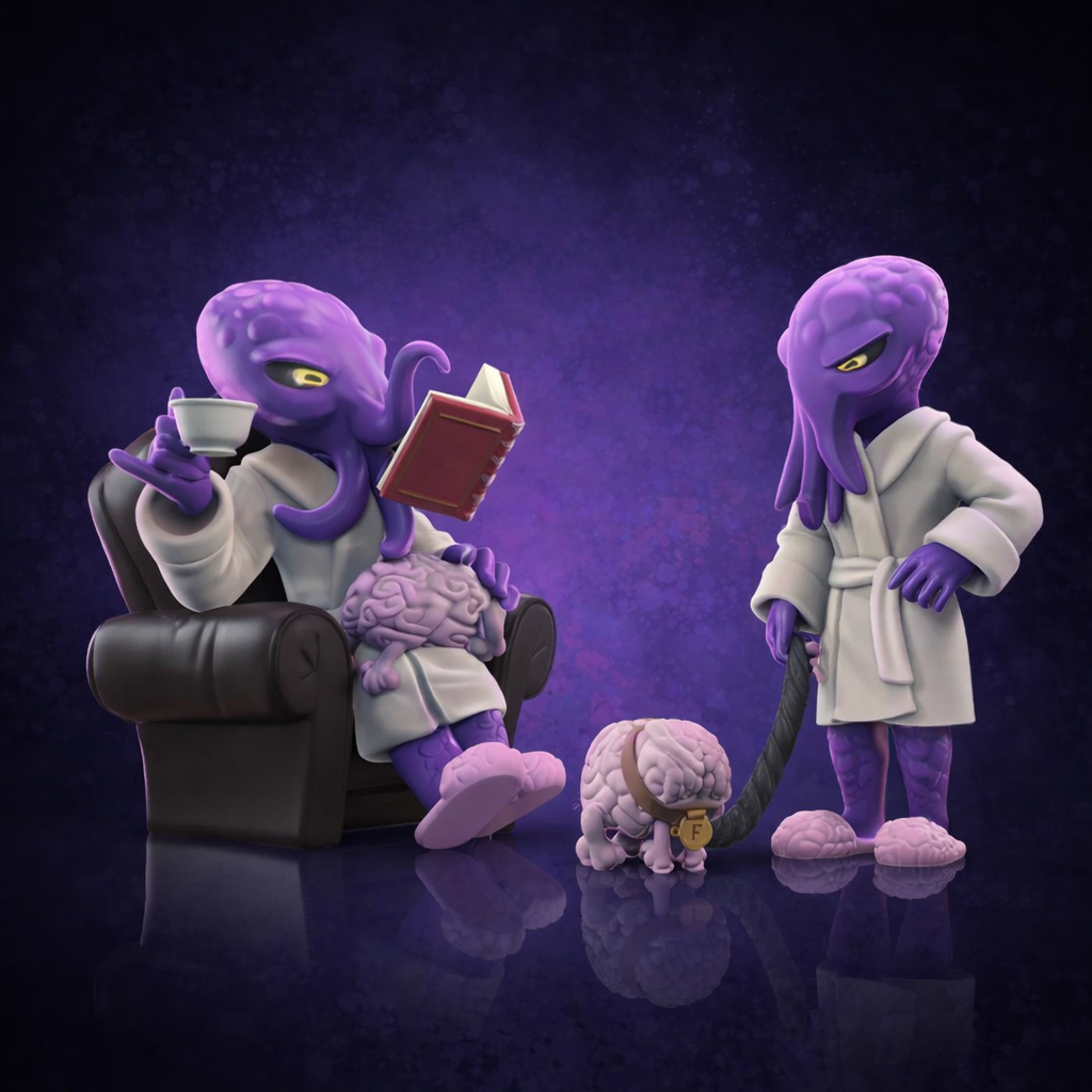 Cozy Mind Flayer Bundle with Intellect Devourers Oversized Miniatures