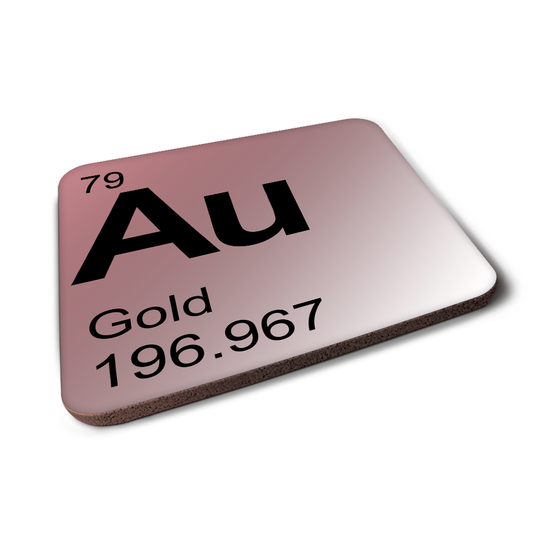 Gold (Au) - Periodic Table Element Coaster