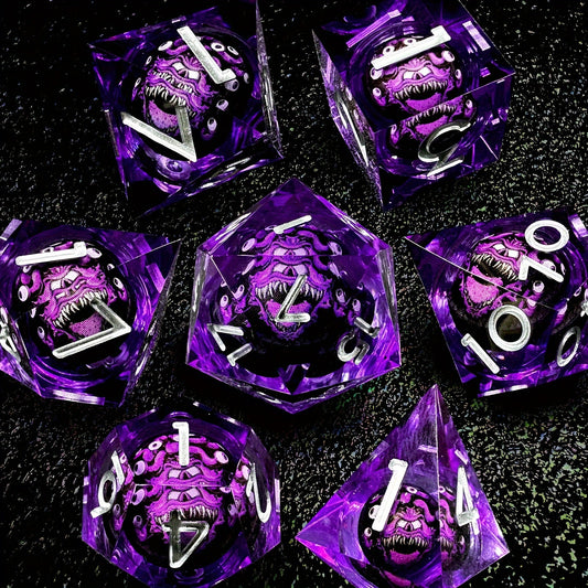 Liquid Core Dice Set - Beholder - Purple