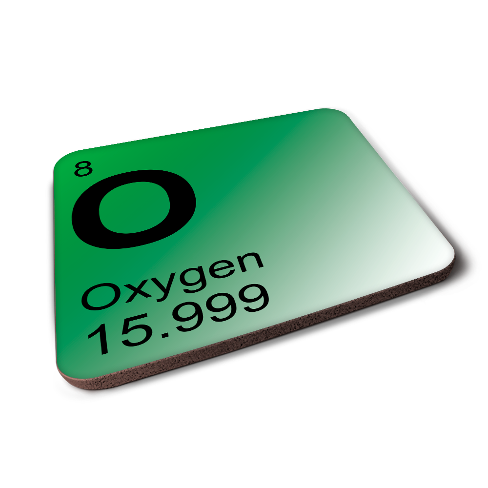 Oxygen (O) - Periodic Table Element Coaster