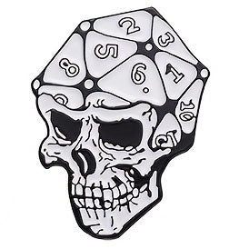 D20 Brained Enamel Pin Badge