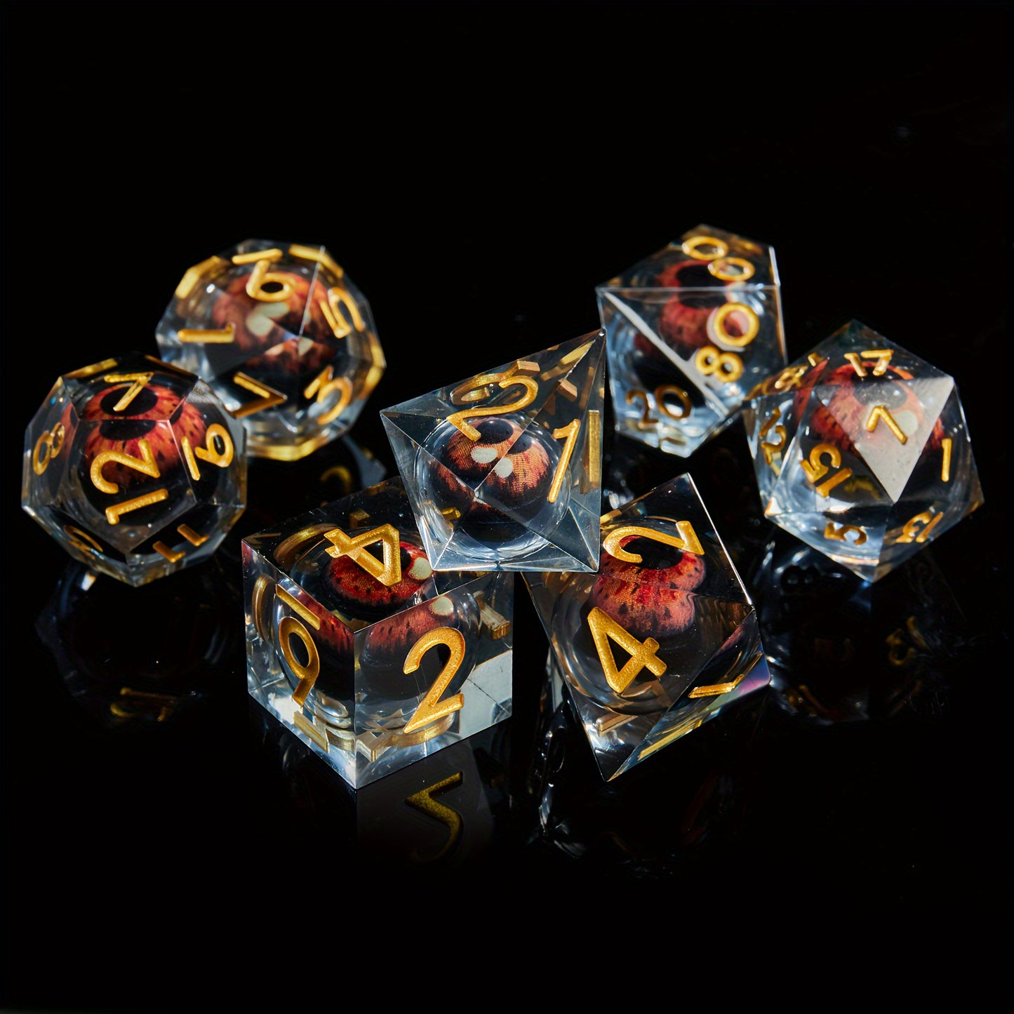 Liquid Core Dice Set - Ogre Eye Red