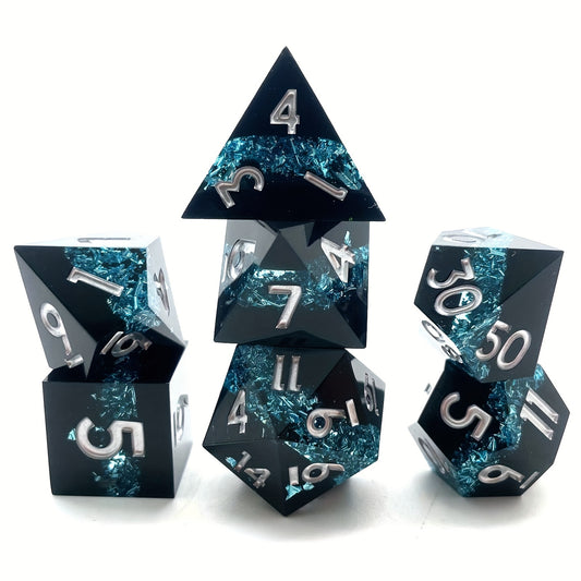 Celestial Marrow - Blue - Resin Dice Set