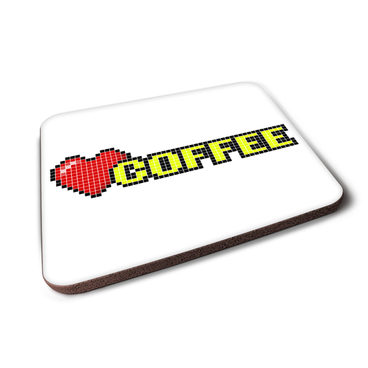 8Bit Love Coffee Coaster