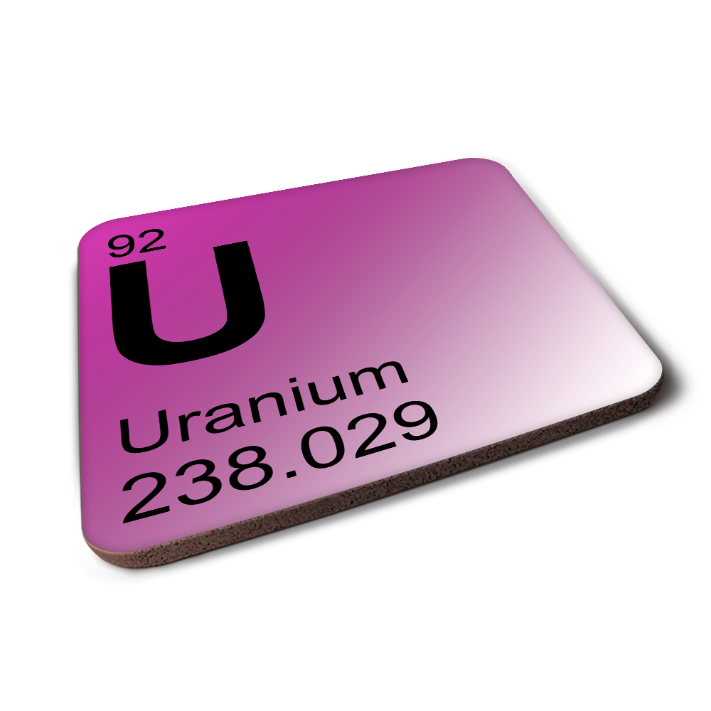 Uranium (U) - Periodic Table Element Coaster