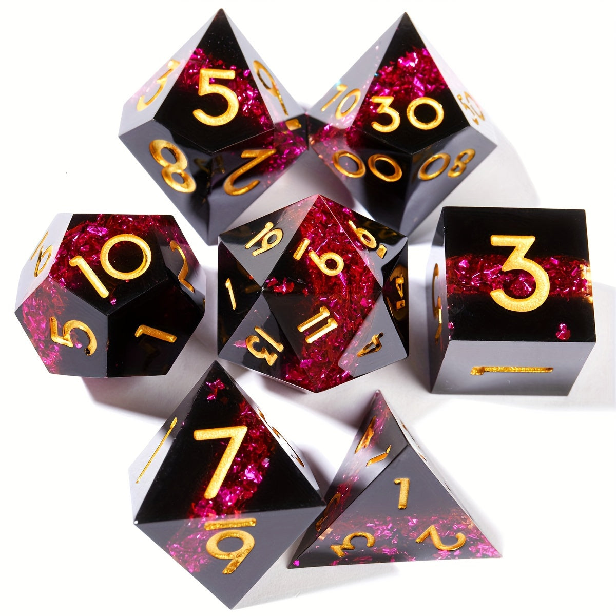 Celestial Marrow - Purple - Resin Dice Set